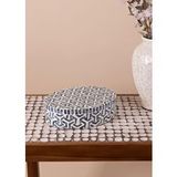 The Mia Sedef Yuvarlak Kutu 30x23x8 Cm Tlc0090 Lacivert