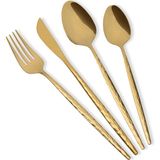 The Mia Shiny Çatal Kaşık Bıçak Takımı Gold 24 Parça - Standart