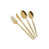 The Mia Shiny Çatal Kaşık Bıçak Takımı Gold 24 Parça