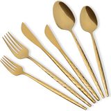 The Mia Shiny Çatal Kaşık Bıçak Takımı Gold 36 Parça - Standart