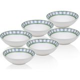 The Mia Spring Çorba Kasesi 6lı Set 14 cm - Renkli Beyaz - Tek Ebat