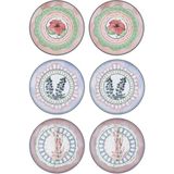 The Mia Spring Pasta Tabağı 6lı Set 19 cm SPR0002 - Renkli - Tek Ebat