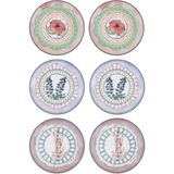 The Mia Spring Servis Tabağı 6lı Set 26 cm SPR0004 - Renkli - Tek Ebat