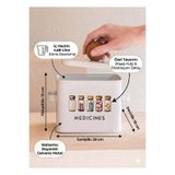 The Mia Storage Dekoratif Metal İlaç Saklama ve Organizer Kutusu Ecza Kabı Beyaz