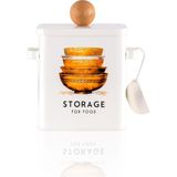 The Mia Storage Mutfak Saklama Kabı 13X20X23 cm - Beyaz - Tek Ebat