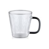 The Mia Striped Borosilikat Cam Kupa 130 Ml - Şeffaf