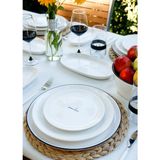 The Mia Summertime 6'lı Pasta Tabağı Seti 19 cm Desenli Beyaz Seramik Malzeme