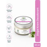 The Miadrops Sweet Doğal Krem Deodorant 50 ml | Alüminyumsuz Vegan Unisex | Portakal, Itır, Vanilya