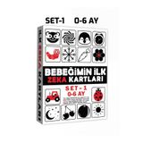 The Monarch Co Yenidoğan Bebek İlk Zeka Kartları Set-1 (0-6 Ay) Siyah Beyaz Kırmızı Görsel Uyarıcı Eğitim Seti