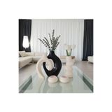 The Motellas Platinum 5 Parça Modern Dekoratif Vazo & Mumluk Seti | Büyük Boy Salon & Ofis Dekoru yük/23 cm