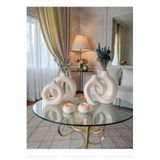 The Motellas Platinum 6 Parça Vazo & Mumluk Seti | Modern Bohem | Büyük Boy 23 cm | Krem | Vernikli