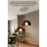 The Mr East Kahverengi 2 li Lotus Formlu Avize Salon Plastik Dayanıklı Dekoratif Sarkıt Aydınlatma themreast-3DAVIZEVOLSERI38976557
