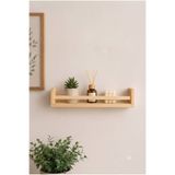 The N Wood Montessori Kitaplık 40cm Duvar Rafı Bebek Çocuk Odası Ahşap Kitaplık