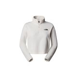 THE NORTH FACE 100 GLACIER CROPPED Yarım Fermuar Polar Sweatshirt, XL, NF0A855N4HP1TNF.4HP1S, Beyaz, kadın