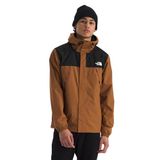 The North Face Erkek Antora Ceket (Standart ve Büyük Beden) - Su Geçirmez ve Rüzgar Geçirmez Yağmurluk, Güvenli Fermuarlı El Cepleri, Yanmış Umber/TNF Siyah, X-Large