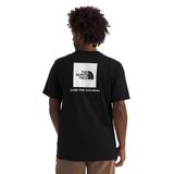 THE NORTH FACE Erkek Core Box NSE Kısa Kollu Tişört | Fitilli Yakalı Markalı Tişört, Tnf Siyah/Tnf Beyaz, XL