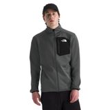 THE NORTH FACE Erkek Crest Tam Fermuarlı Ceket | Su Geçirmez Polar Ceket, Çift Katmanlı Dik Yaka ve Fermuarlı El Cepleri, Antrasit Gri/Tnf Siyah, XL