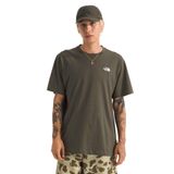 THE NORTH FACE Erkek Evolution Simple Dome Kısa Kollu Tişört (Standart ve Büyük Beden) | Klasik Logolu Pamuklu Gömlek, Yeni Boz Kahverengi Yeşil, L