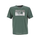 THE NORTH FACE Erkek M Foundation soyut grafik tişört, yeşil, S