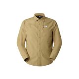 The North Face Erkek M Sequoia uzun kollu tişört (tekli paket), Haki Taş, S