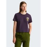 THE NORTH FACE Flora Embro Regular Baskılı T-Shirt, S, 5003365116, Mor, Kadın