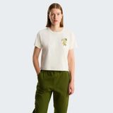The North Face Flora Embroidered Regular Graphic Kadın Tişört - Beyaz