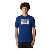 THE NORTH FACE Foundation Abstract Grafik Baskılı Bisiklet Yaka Regular Fit Erkek T-Shirt, Mavi, S