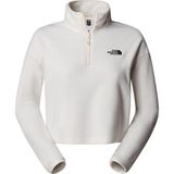 The North Face Kadın 100 Glacıer Cropped Yarım Fermuar Polar NF0A855N4HP1 - XL - Beyaz