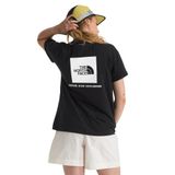 THE NORTH FACE Kadın Evolution Box NSE Kısa Kollu Tişört | Logo Grafikli Standart Kesim Pamuklu Tişört, Tnf Siyah/Tnf Beyaz, L