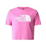 The North Face Kız Çocuk S/S CROP EASY TEE T-Shirt NF0A83EULV71 Mavi Pembe L