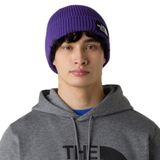 The North Face Logo Box Cuffed Unisex Mor Bere
