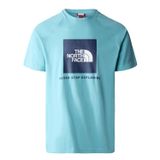 The North Face M S/S Raglan Redbox Tee - EU Erkek Tişört Mavi REEF WATERS/SUMMIT NAVY S