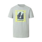 The North Face M Warped Grafik Erkek Tişört - Gri/Yeşil