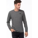 The North Face NF0A3L3BDYY1 Gri Erkek Uzun Kollu T-shirt