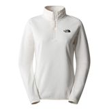 The North Face NF0A855MN3N1 W 100 Glacier Yarım Fermuar Beyaz Kadın Polar