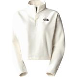 The North Face NF0A855NN3N1W 100 Glacier Cropped Yarım Fermuar Crop Beyaz Kadın Polar