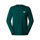 The North Face NF0A87QN6GI1 Yeşil M L/S Simple Dome Tee Erkek Günlük Uzun Kollu Tişört