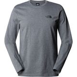 The North Face NF0A87QNDYY1 M L-S Sımple Dome Tee Gri Erkek T-shirt