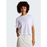 The North Face NF0A8FDHFN41-EVOLUTION SIMPLE DOME Beyaz Yuvarlak Regular Fit Düz Kadın T-Shirt