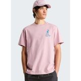 The North Face NF0A8G9G0SO1-ALIEN RELAXED SLEEVE Pembe Regular Fit Baskılı Erkek T-Shirt