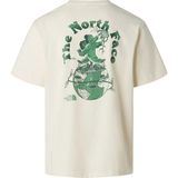 The North Face NF0A8G9PQLI1-M Retro Earth Relaxed Beyaz Yuvarlak Yaka Regular Fit Düz Erkek T-Shirt - 2XL