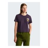 The North Face NF0A8G9QG5O1-W FLORA EMBRO REGULAR Mor Yuvarlak Regular Fit Baskılı Kadın T-Shirt