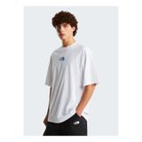 The North Face NF0A8G9UFN41-M LIQUID LOGO OVERSIZE Beyaz Yuvarlak Regular Fit Düz Erkek T-Shirt