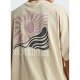 The North Face NF0A8GA0DOM1-M SUN OVERSIZE-GRAPHIC Bej Yuvarlak Yaka Regular Fit Düz Erkek T-Shirt