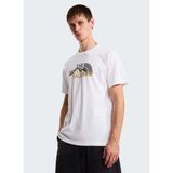 The North Face NF0A8GUXFN41-MOUNTAIN Lıne Sleeve Beyaz Yuvarlak Regular Fit Baskılı Erkek T-Shirt - XL