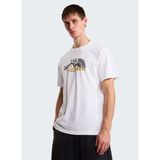 The North Face NF0A8GUXFN41-MOUNTAIN LINE SLEEVE Beyaz Yuvarlak Regular Fit Baskılı Erkek T-Shirt