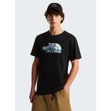 The North Face NF0A8GUXJK31-MOUNTAIN Lıne Slee Tee Siyah Yuvarlak Regular Fit Baskılı Erkek T-Shirt - 2XL