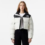 The North Face Nuptse Kadın Beyaz Ceket - L