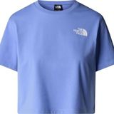 The North Face Simple Dome Cropped Slim Kadın Mavi Yuvarlak Yaka Tişört, XS