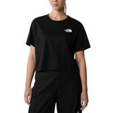 The North Face Simple Dome Cropped Slim Kadın Siyah Yuvarlak Yaka Tişört, L, NF0A87U4JK31